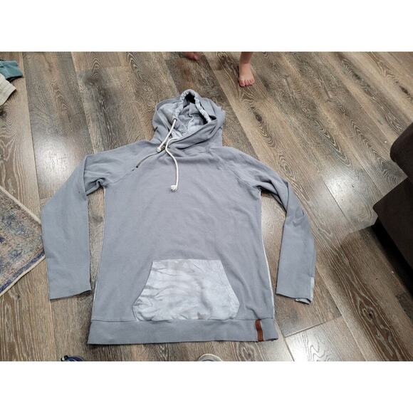 Ampersand Avenue‎ Double Hood Gray Sweatshirt stretchy size XXL #3 - Picture 1 of 4